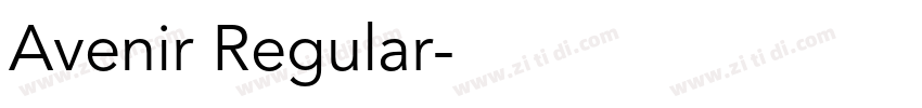Avenir Regular字体转换